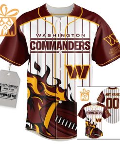 NFL Baseball Jersey – Washington Commanders Baseball Jersey TShirt – Personalized Baseball Jerseys