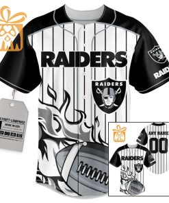 NFL Baseball Jersey – Las Vegas Raiders Baseball Jersey TShirt – Personalized Baseball Jerseys