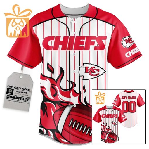 NFL Baseball Jersey – Chiefs Baseball Jersey TShirt – Personalized Baseball Jerseys