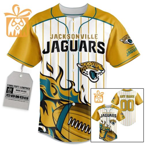 NFL Baseball Jersey – Jacksonville Jaguars Baseball Jersey TShirt – Personalized Baseball Jerseys