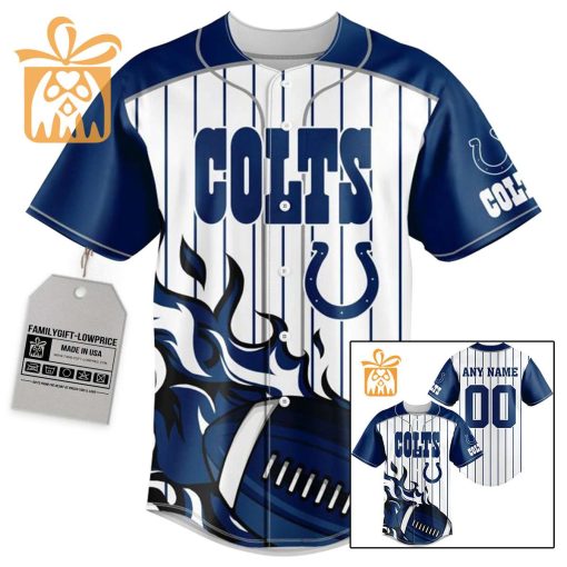 NFL Baseball Jersey – Colts Baseball Jersey TShirt – Personalized Baseball Jerseys