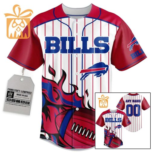 NFL Baseball Jersey – Buffalo Bills Baseball Jersey TShirt – Personalized Baseball Jerseys