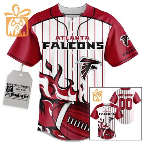 NFL Baseball Jersey – Atlanta Falcons Baseball Jersey TShirt – Personalized Baseball Jerseys