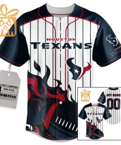NFL Baseball Jersey – Houston Texans Baseball Jersey TShirt – Personalized Baseball Jerseys