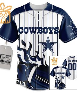 NFL Baseball Jersey - Dallas Cowboys Baseball Jersey TShirt - Personalized Baseball Jerseys