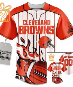 NFL Baseball Jersey – Cleveland Browns Baseball Jersey TShirt – Personalized Baseball Jerseys