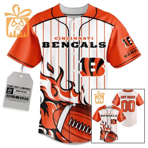 NFL Baseball Jersey – Bengals Baseball Jersey TShirt – Personalized Baseball Jerseys