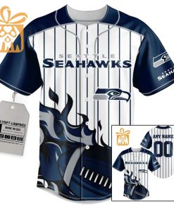 NFL Baseball Jersey - Seattle Seahawks Baseball Jersey TShirt - Personalized Baseball Jerseys