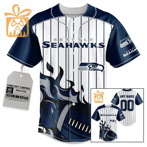 NFL Baseball Jersey – Seattle Seahawks Baseball Jersey TShirt – Personalized Baseball Jerseys