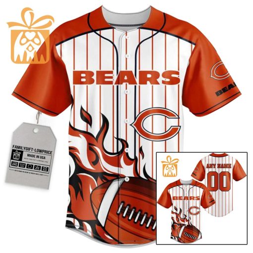 NFL Baseball Jersey – Chicago Bears Baseball Jersey TShirt – Personalized Baseball Jerseys