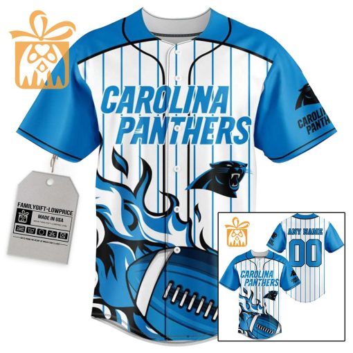 NFL Baseball Jersey – Carolina Panthers Baseball Jersey TShirt – Personalized Baseball Jerseys