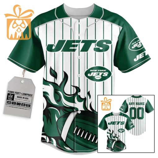 NFL Baseball Jersey – New York Jets Baseball Jersey TShirt – Personalized Baseball Jerseys