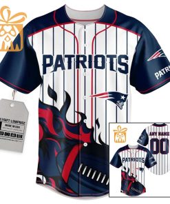 NFL Baseball Jersey – Patriots Baseball Jersey TShirt – Personalized Baseball Jerseys