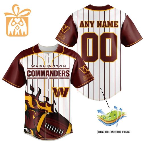 NFL Baseball Jersey – Washington Commanders Baseball Jersey TShirt – Personalized Baseball Jerseys