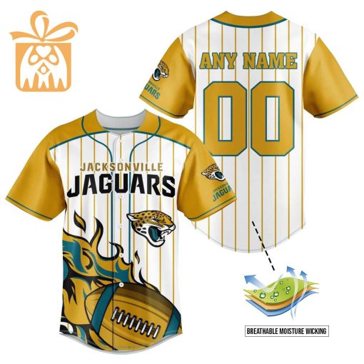 NFL Baseball Jersey – Jacksonville Jaguars Baseball Jersey TShirt – Personalized Baseball Jerseys