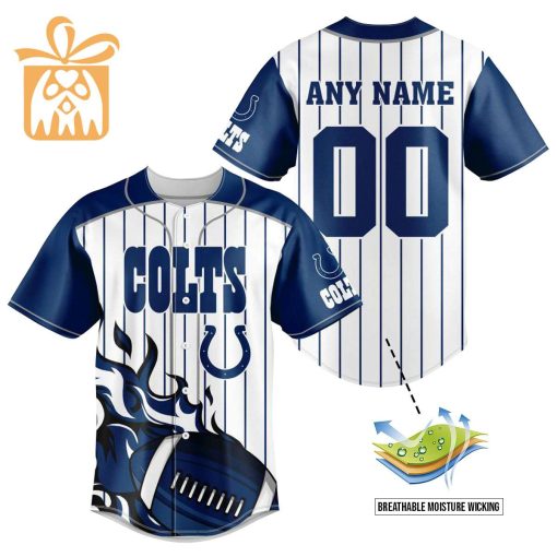 NFL Baseball Jersey – Colts Baseball Jersey TShirt – Personalized Baseball Jerseys