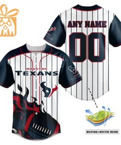 NFL Baseball Jersey - Houston Texans Baseball Jersey TShirt - Personalized Baseball Jerseys