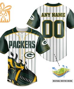 NFL Baseball Jersey - Green Bay Packers Baseball Jersey TShirt - Personalized Baseball Jerseys
