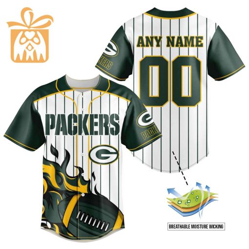 NFL Baseball Jersey – Green Bay Packers Baseball Jersey TShirt – Personalized Baseball Jerseys