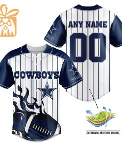 NFL Baseball Jersey - Dallas Cowboys Baseball Jersey TShirt - Personalized Baseball Jerseys