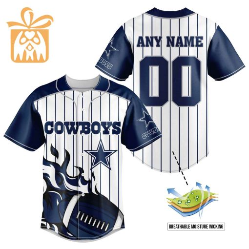 NFL Baseball Jersey – Dallas Cowboys Baseball Jersey TShirt – Personalized Baseball Jerseys