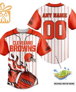 NFL Baseball Jersey - Cleveland Browns Baseball Jersey TShirt - Personalized Baseball Jerseys
