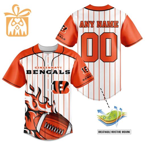 NFL Baseball Jersey – Bengals Baseball Jersey TShirt – Personalized Baseball Jerseys