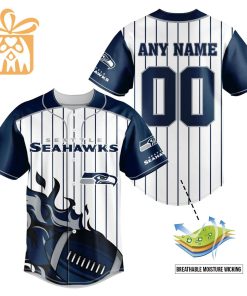 NFL Baseball Jersey - Seattle Seahawks Baseball Jersey TShirt - Personalized Baseball Jerseys