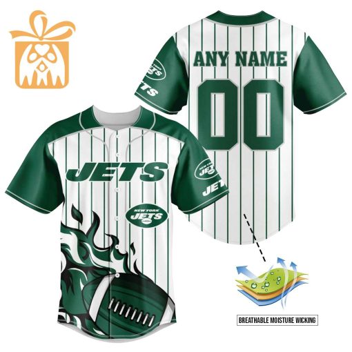 NFL Baseball Jersey – New York Jets Baseball Jersey TShirt – Personalized Baseball Jerseys