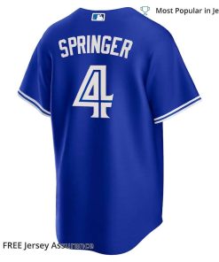 Men's Toronto Blue Jays George Springer Jersey, Nike Royal Alternate MLB Replica Jersey - Best MLB Jerseys