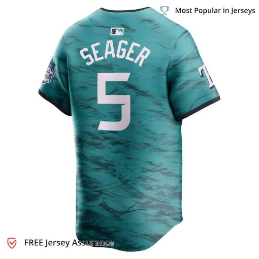 Men’s American League Corey Seager Rangers Jersey, Nike Teal 2023 MLB All Star Jersey – Best MLB Jerseys