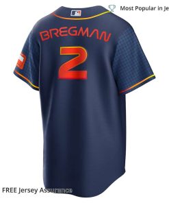 Men's Astros Bregman Jersey, Nike Navy 2022 City Connect MLB Replica Jersey - Best MLB Jerseys