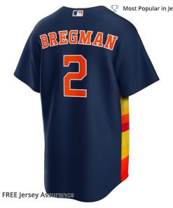 Men's Astros Bregman Jersey, Nike Navy Alternate MLB Replica Jersey - Best MLB Jerseys