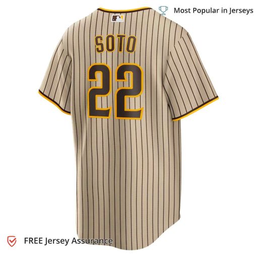 Men’s Soto Jersey Padres, Nike Tan/Brown Alternate MLB Replica Jersey – Best MLB Jerseys
