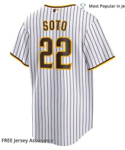 Men's Soto Jersey Padres, Nike White/Brown Home MLB Replica Jersey - Best MLB Jerseys