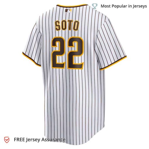 Men’s Soto Jersey Padres, Nike White/Brown Home MLB Replica Jersey – Best MLB Jerseys