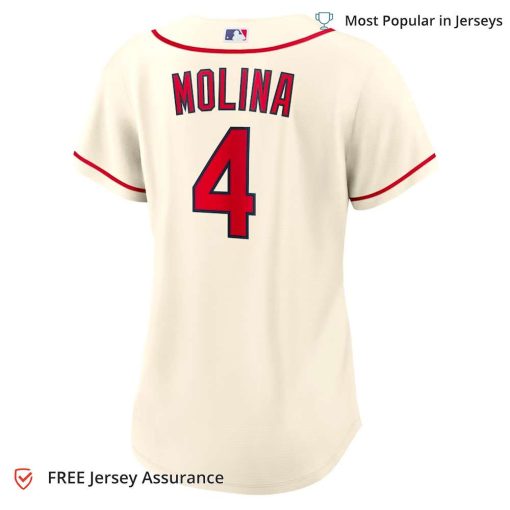 Women’s St. Louis Cardinals Molina Cardinals Jersey, Nike Cream Alternate MLB Replica Jersey – Best MLB Jerseys