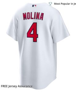 Men's St. Louis Cardinals Molina Cardinals Jersey, Nike White Home MLB Replica Jersey - Best MLB Jerseys