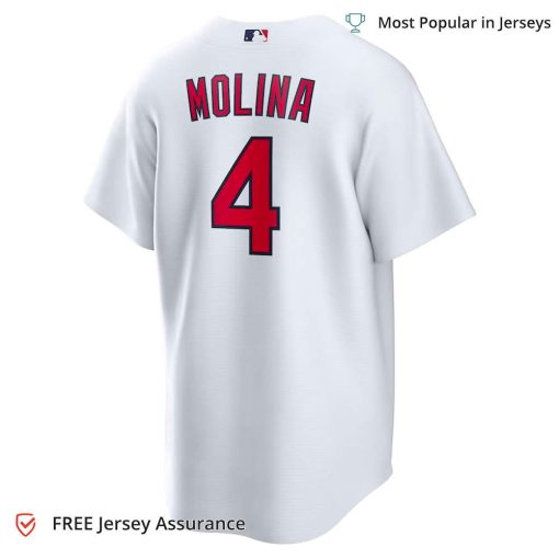 Men’s St. Louis Cardinals Molina Cardinals Jersey, Nike White Home MLB Replica Jersey – Best MLB Jerseys