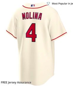 Men's St. Louis Cardinals Molina Cardinals Jersey, Nike Cream Alternate MLB Replica Jersey - Best MLB Jerseys