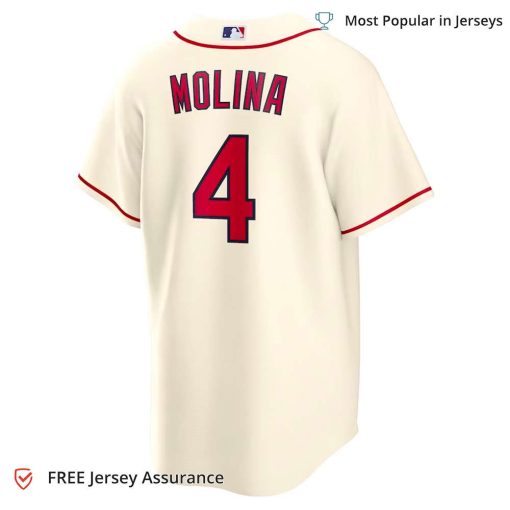 Men’s St. Louis Cardinals Molina Cardinals Jersey, Nike Cream Alternate MLB Replica Jersey – Best MLB Jerseys