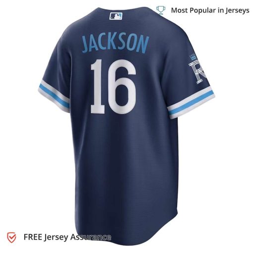 Men’s Kansas City Royals Bo Jackson Royals Jersey, Nike Navy 2022 City Connect MLB Replica Jersey – Best MLB Jerseys
