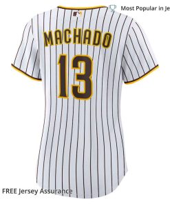 Women's Machado Jersey Padres, Nike White/Brown Home MLB Replica Jersey - Best MLB Jerseys