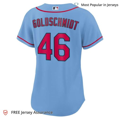 Women’s St. Louis Cardinals Goldschmidt Jersey, Nike Light Blue Alternate MLB Replica Jersey – Best MLB Jerseys