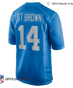 NFL Jersey Men’s Detroit Lions Amon Ra St Brown Jersey Blue Player Game Jersey