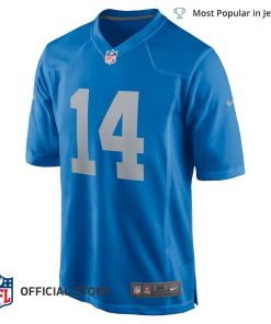 NFL Jersey Men’s Detroit Lions Amon Ra St Brown Jersey Blue Player Game Jersey