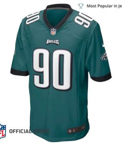 NFL Jersey Men’s Philadelphia Eagles Jordan Davis Jersey Nike Green Player Game Jersey