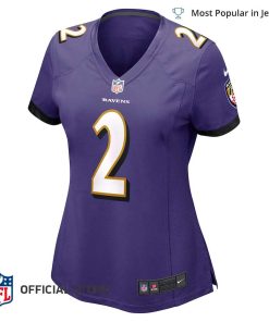 NFL Jersey Women's Baltimore Ravens Tyler Huntley Jersey, Nike Purple Game Jersey