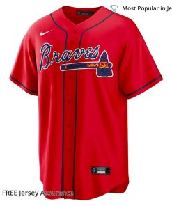 Men's Atlanta Braves Matt Olson Jersey, Nike Red Alternate MLB Replica Jersey - Best MLB Jerseys
