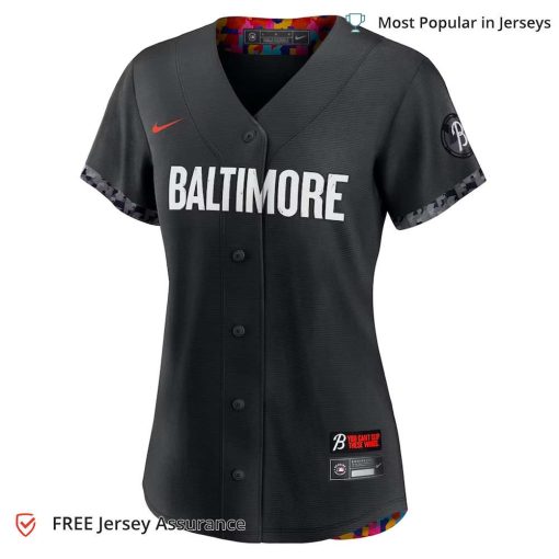 Women’s Baltimore Orioles Cedric Mullins Jersey, Nike Black 2023 City Connect MLB Replica Jersey – Best MLB Jerseys